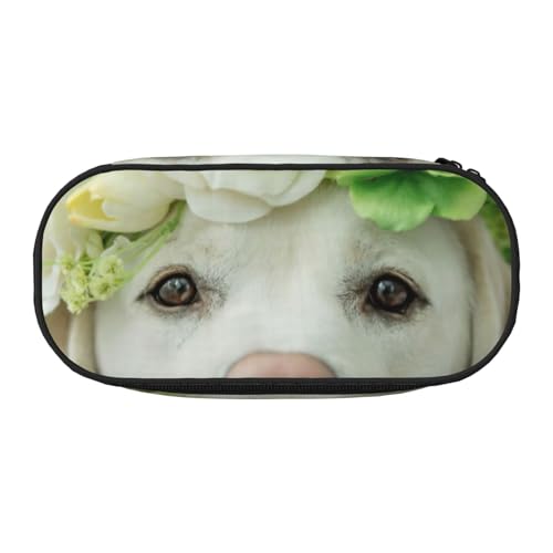 HDTVTV Lustiger Labrador Retriever Welpe Bleistiftbeutel Stiftetui Tragbare Bleistifttasche Mit Reißverschluss Kosmetiktasche Tasche von HDTVTV