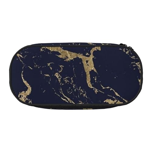 HDTVTV Marineblaue Goldmarmor-Partys Bleistiftbeutel Stiftetui Tragbare Bleistifttasche Mit Reißverschluss Kosmetiktasche Tasche von HDTVTV