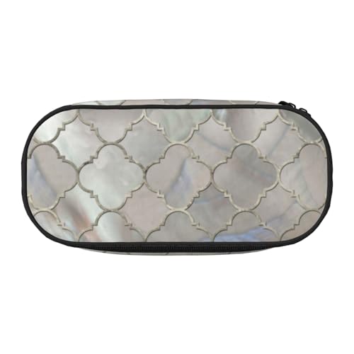 HDTVTV Marokkanisches Perlmutt-Vierpass Bleistiftbeutel Stiftetui Tragbare Bleistifttasche Mit Reißverschluss Kosmetiktasche Tasche von HDTVTV