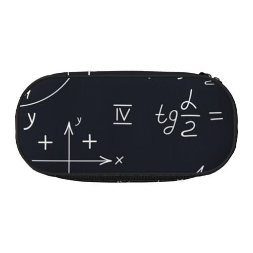 HDTVTV Mathematisch nahtlos mit geometrischen Formen Formeln Bleistiftbeutel Stiftetui Tragbare Bleistifttasche Mit Reißverschluss Kosmetiktasche Tasche von HDTVTV