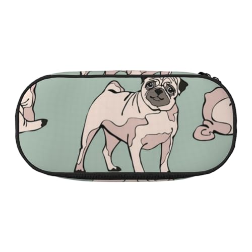 HDTVTV Mops sitzen Bleistiftbeutel Stiftetui Tragbare Bleistifttasche Mit Reißverschluss Kosmetiktasche Tasche von HDTVTV