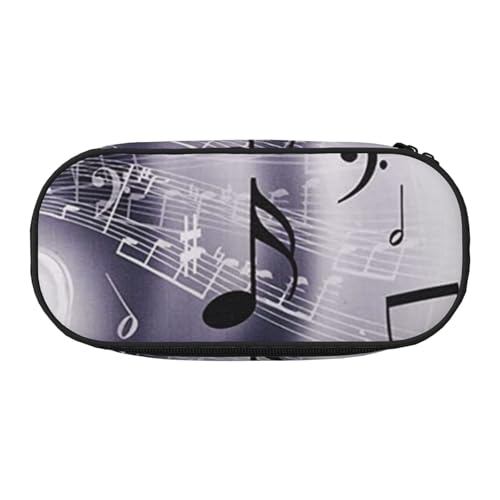 HDTVTV Musik & Rotes Herz Bleistiftbeutel Stiftetui Tragbare Bleistifttasche Mit Reißverschluss Kosmetiktasche Tasche von HDTVTV