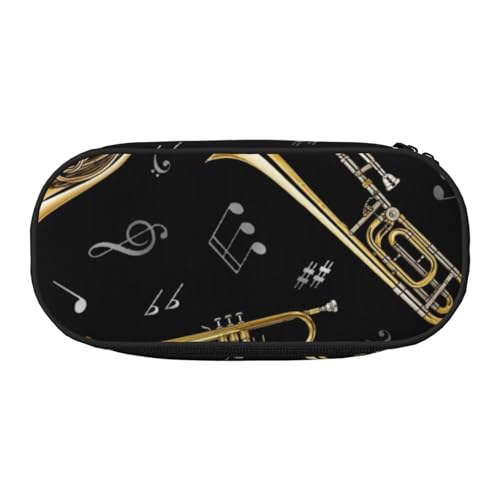 HDTVTV Musikinstrumente Klassischer Druck Bleistiftbeutel Stiftetui Tragbare Bleistifttasche Mit Reißverschluss Kosmetiktasche Tasche von HDTVTV