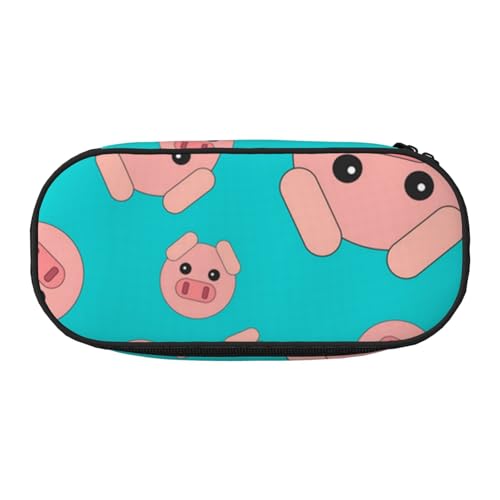 HDTVTV Muster des Schweins Bleistiftbeutel Stiftetui Tragbare Bleistifttasche Mit Reißverschluss Kosmetiktasche Tasche von HDTVTV
