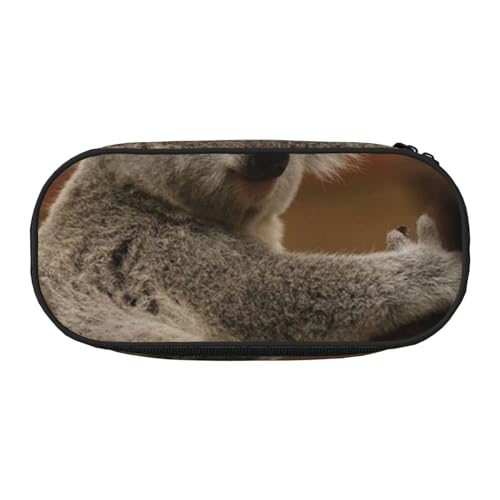 HDTVTV Niedlicher Koala auf Baum Bleistiftbeutel Stiftetui Tragbare Bleistifttasche Mit Reißverschluss Kosmetiktasche Tasche von HDTVTV