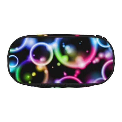 HDTVTV Regenbogenblasen Bleistiftbeutel Stiftetui Tragbare Bleistifttasche Mit Reißverschluss Kosmetiktasche Tasche von HDTVTV