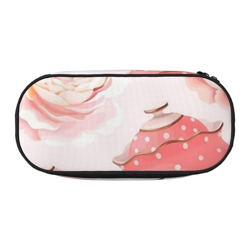 HDTVTV Rosa Teekanne Bedruckt Bleistiftbeutel Stiftetui Tragbare Bleistifttasche Mit Reißverschluss Kosmetiktasche Tasche HDTVTV Rosa Teekanne Bedruckt Bleistiftbeutel Stiftetui Tragbare Bleistifttasche Mit Reißverschluss Kosmetiktasche Tasche von HDTVTV