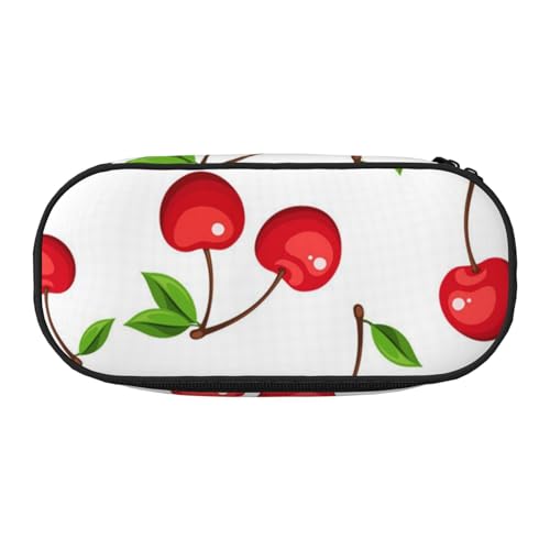 HDTVTV Rote Kirschbeeren Bleistiftbeutel Stiftetui Tragbare Bleistifttasche Mit Reißverschluss Kosmetiktasche Tasche von HDTVTV