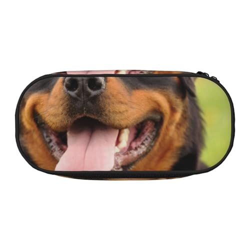 HDTVTV Rottweiler Bedruckt Bleistiftbeutel Stiftetui Tragbare Bleistifttasche Mit Reißverschluss Kosmetiktasche Tasche von HDTVTV