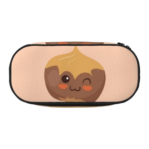 HDTVTV Schöne Kastanien Bleistiftbeutel Stiftetui Tragbare Bleistifttasche Mit Reißverschluss Kosmetiktasche Tasche von HDTVTV