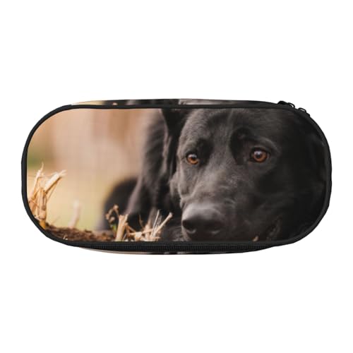 HDTVTV Schwarzer Deutscher Schäferhund Rasen Bokeh Deutsch Bleistiftbeutel Stiftetui Tragbare Bleistifttasche Mit Reißverschluss Kosmetiktasche Tasche von HDTVTV