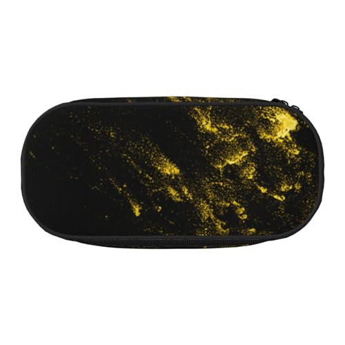 HDTVTV Schwarzgoldmode Bleistiftbeutel Stiftetui Tragbare Bleistifttasche Mit Reißverschluss Kosmetiktasche Tasche von HDTVTV