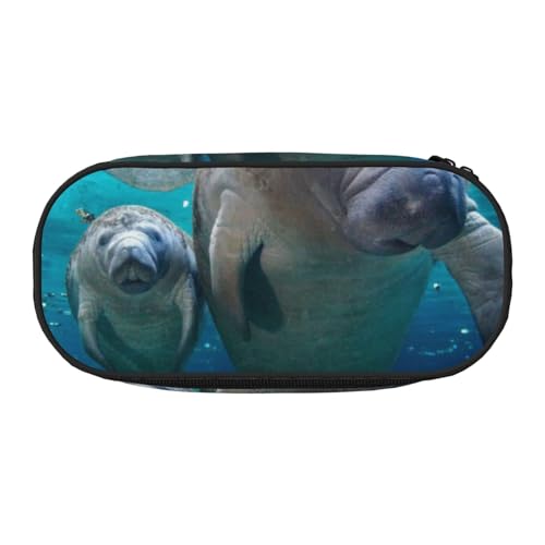 HDTVTV Seekuh Bleistiftbeutel Stiftetui Tragbare Bleistifttasche Mit Reißverschluss Kosmetiktasche Tasche von HDTVTV