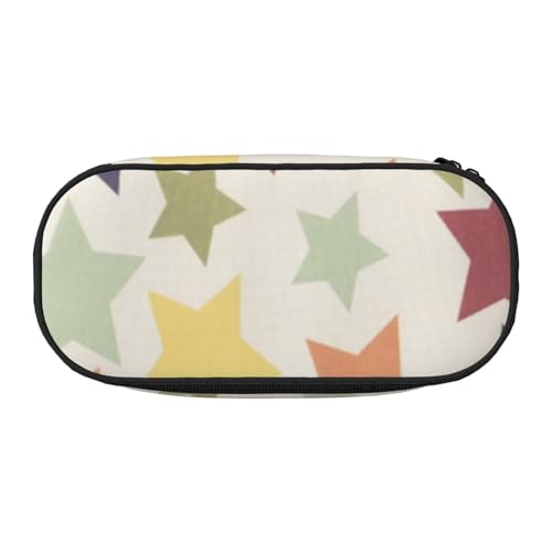HDTVTV Stern Bunte Oberfläche Bleistiftbeutel Stiftetui Tragbare Bleistifttasche Mit Reißverschluss Kosmetiktasche Tasche von HDTVTV