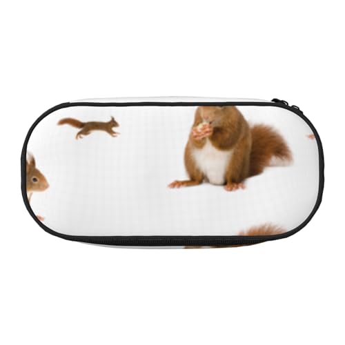 HDTVTV Süß - Süßes Eichhörnchen Bleistiftbeutel Stiftetui Tragbare Bleistifttasche Mit Reißverschluss Kosmetiktasche Tasche von HDTVTV