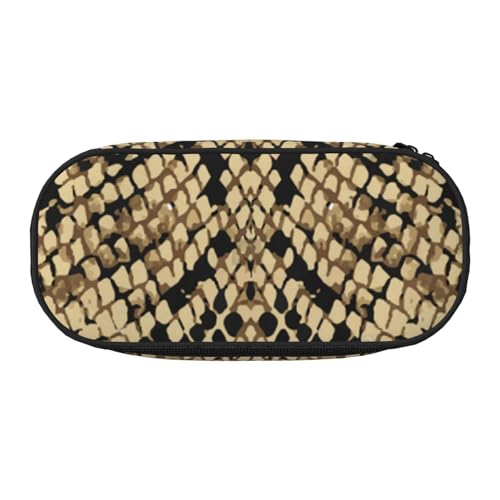 HDTVTV Tierische Schlangenhautkunst Bleistiftbeutel Stiftetui Tragbare Bleistifttasche Mit Reißverschluss Kosmetiktasche Tasche von HDTVTV