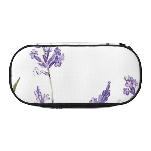 HDTVTV Vintage Lavendelblüte Bleistiftbeutel Stiftetui Tragbare Bleistifttasche Mit Reißverschluss Kosmetiktasche Tasche von HDTVTV