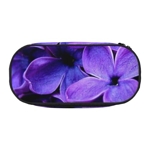 HDTVTV Violette Blume Bleistiftbeutel Stiftetui Tragbare Bleistifttasche Mit Reißverschluss Kosmetiktasche Tasche von HDTVTV