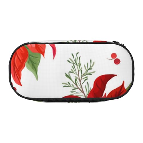 HDTVTV Weihnachtswinterblume Bleistiftbeutel Stiftetui Tragbare Bleistifttasche Mit Reißverschluss Kosmetiktasche Tasche von HDTVTV