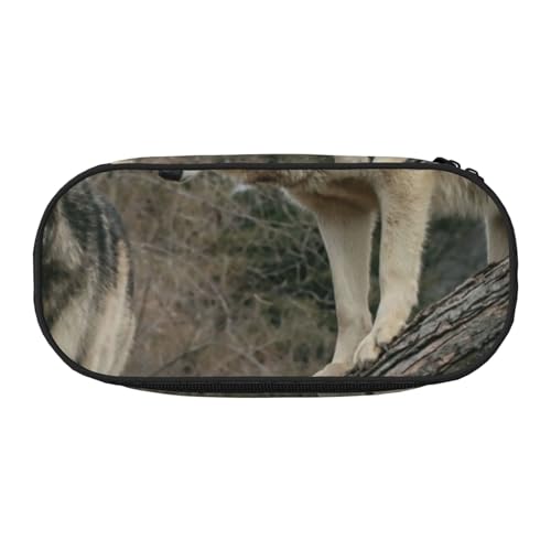 HDTVTV Wolf gedruckt Bleistiftbeutel Stiftetui Tragbare Bleistifttasche Mit Reißverschluss Kosmetiktasche Tasche von HDTVTV