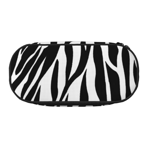 HDTVTV Zebra-Print Bleistiftbeutel Stiftetui Tragbare Bleistifttasche Mit Reißverschluss Kosmetiktasche Tasche von HDTVTV