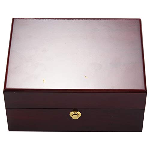 HDYS Uhrenbox aus , lackiert, glänzend, mit Kissen aus PU-Leder, rot von HDYS