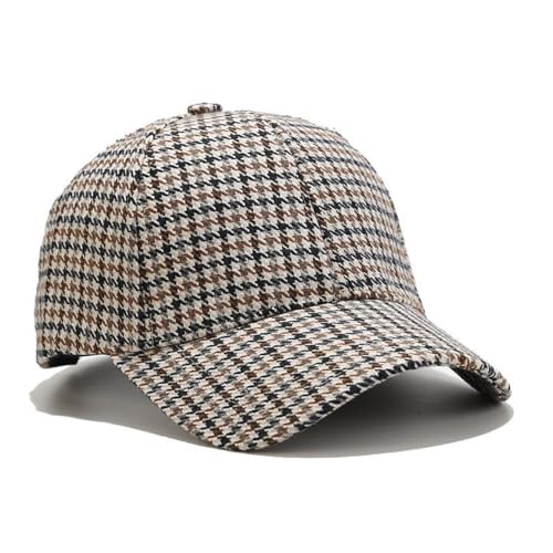 Klassische karierte Baseballkappe, Herrenkappe, Herren, Damen, Baseballkappe für Damen, Baseballkappe für Herren, grau, 58 Klassische karierte Baseballkappe, Herrenkappe, Herren, Damen, Baseballkappe für Damen, Baseballkappe für Herren, grau, 58 von HDiGit