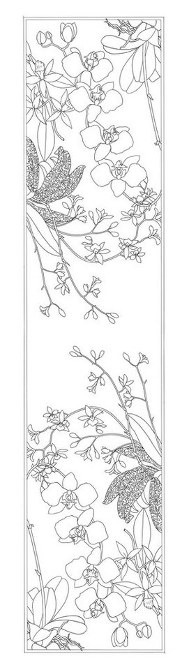 HDupont Seidenschal 3x 100% Seidenschal 180x43cm Orchidee Weiß DUPECLPW120C, H DUPONT von HDupont