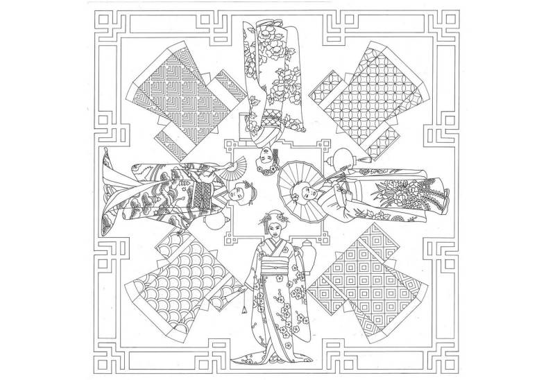 HDupont Seidenschal 3x Seidentuch 100% Seide - 90x90cm Geishas - Weiß DUPCARPW123C, H DUPONT HDupont Seidenschal 3x Seidentuch 100% Seide - 90x90cm Geishas - Weiß DUPCARPW123C, H DUPONT von HDupont