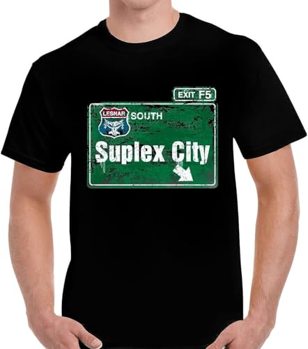 Brock Lesnar Suplex City Mens T-Shirt Hemden(Medium) von HE&FSHENG