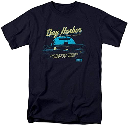 Dexter Bay Harbour Moonlight Fishing T Shirt & Stickers Hemden(X-Large) von HE&FSHENG