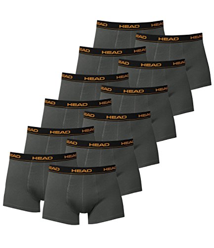 12 er Pack Head Herren Boxer Boxershorts Basic Pant Unterwäsche , Bekleidungsgröße:S, Farbe:862 - dark shadow von HEAD