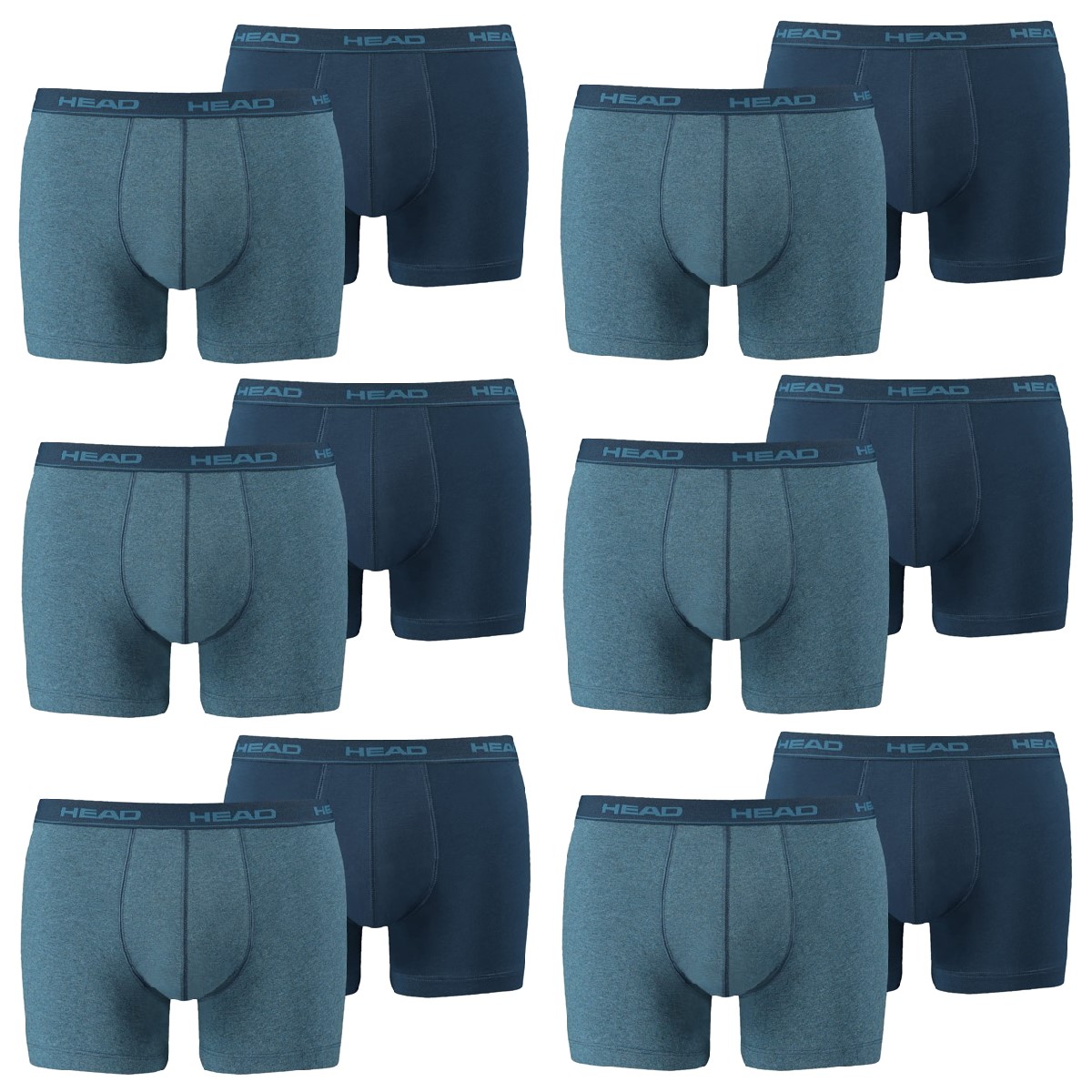 12 er Pack Head Herren Boxer Boxershorts Basic Pant Unterwäsche von HEAD