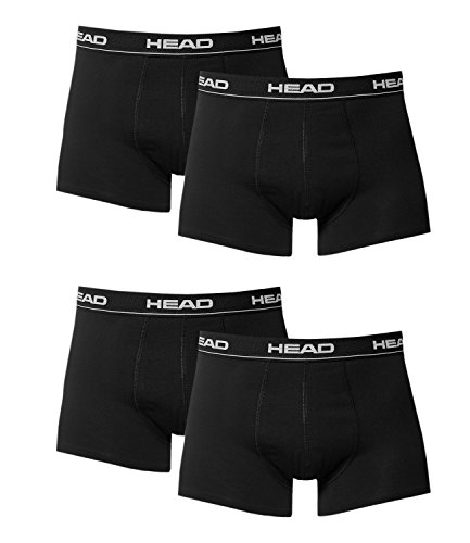 4 er Pack Head Herren Boxer Boxershorts Basic Pant Unterwäsche , Bekleidungsgröße:L, Farbe:200 - black von HEAD