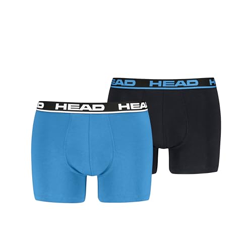 8719965009202 Men's Basic Boxer Shorts, Blue/Black Combo, M (2er Pack) von HEAD