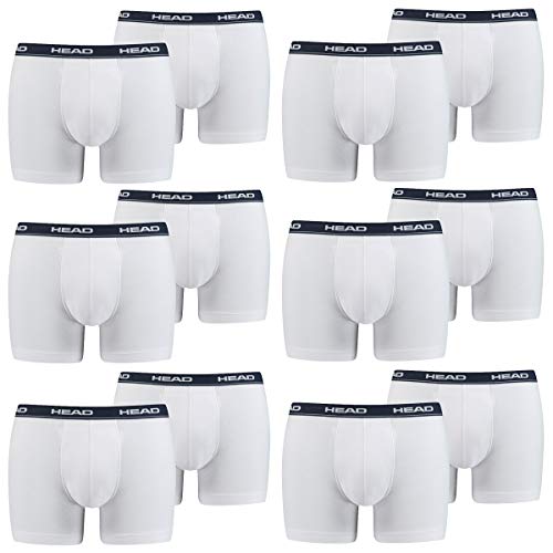 HEAD 12 er Pack Herren Boxer Boxershorts Basic Pant Unterwäsche, Farbe:310 - White, Bekleidungsgröße:XL von HEAD