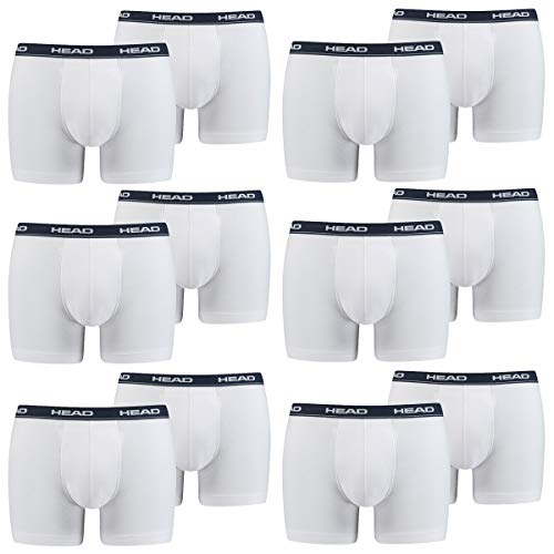 HEAD 12 er Pack Herren Boxer Boxershorts Basic Pant Unterwäsche, Farbe:310 - White, Bekleidungsgröße:S von HEAD