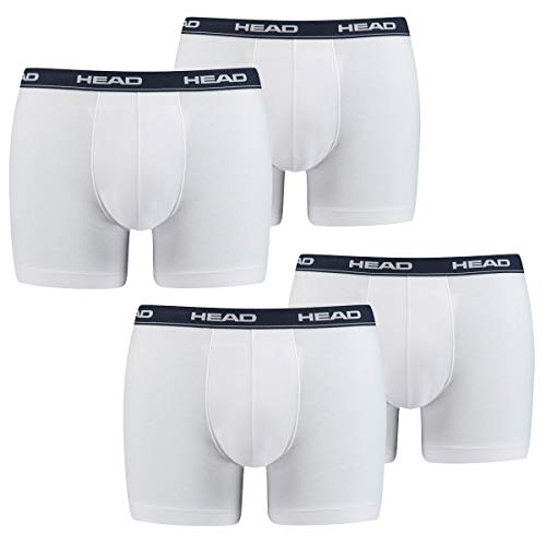 HEAD 4 er Pack Herren Boxer Boxershorts Basic Pant Unterwäsche, Farbe:310 - White, Bekleidungsgröße:XL von HEAD