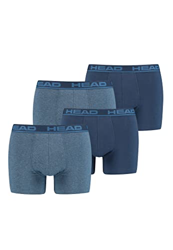 HEAD 4 er Pack Herren Boxer Boxershorts Basic Pant Unterwäsche, Farbe:003 - Blue Heaven, Bekleidungsgröße:M von HEAD