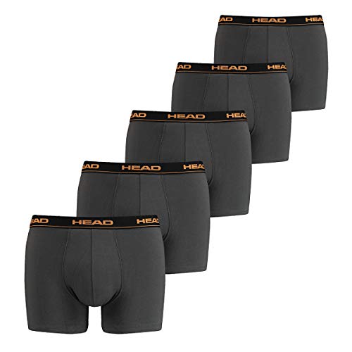 HEAD 5 er Pack Herren Boxer Boxershorts Basic Pant Unterwäsche, Bekleidungsgröße:M, Farbe:862 - Dark Shadow von HEAD