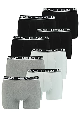 HEAD 8 er Pack Herren Boxer Boxershorts Basic Pant Unterwäsche, Farbe:Black/Grey Combo, Bekleidungsgröße:M von HEAD