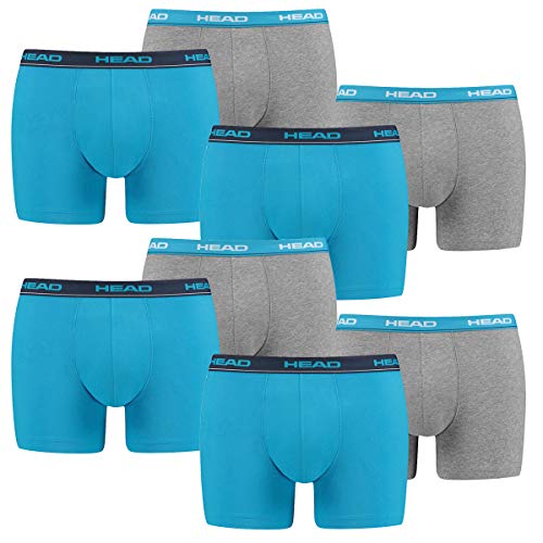 HEAD 8 er Pack Herren Boxer Boxershorts Basic Pant Unterwäsche, Farbe:White/Blue/Grey, Bekleidungsgröße:M von HEAD