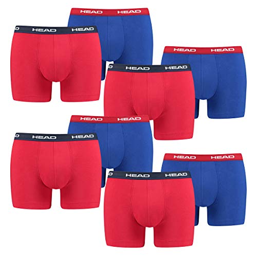 HEAD 8 er Pack Herren Boxer Boxershorts Basic Pant Unterwäsche, Farbe:White/Blue/Red, Bekleidungsgröße:M von HEAD