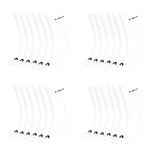 HEAD Damen Herren Crew Socken Cotton Blend Sport Socks 12 Paar , Größe:35-38, Artikel:-300 white von HEAD