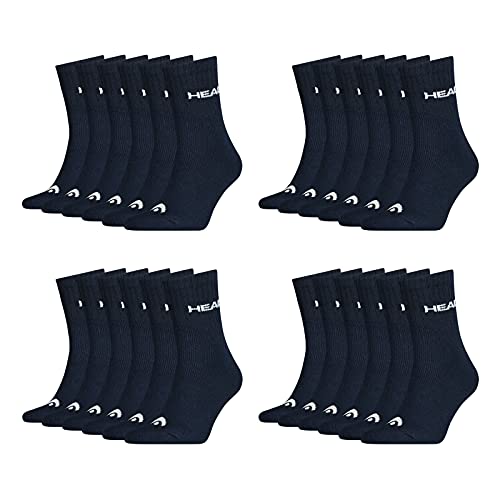 HEAD Damen Herren Short Crew Socken Cotton Blend Sport Socks 12 Paar , Größe:43-46, Artikel:-321 navy von HEAD