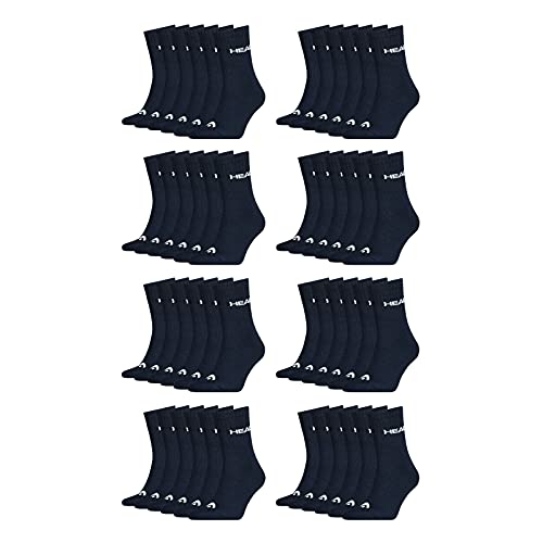 HEAD Damen Herren Short Crew Socken Cotton Blend Sport Socks 24 Paar , Größe:39-42, Artikel:-321 navy von HEAD