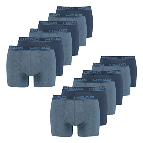 HEAD Herren Basic Boxer Cotton Stretch 12er Pack, Wäschegröße:S, Artikel:-003 Blue Heaven von HEAD