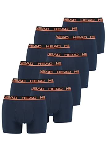 HEAD Herren Basic Boxer Pant Shorts Unterwäsche Unterhose 10 er Pack, Farbe:010 - Blue/Orange, Bekleidungsgröße:S von HEAD