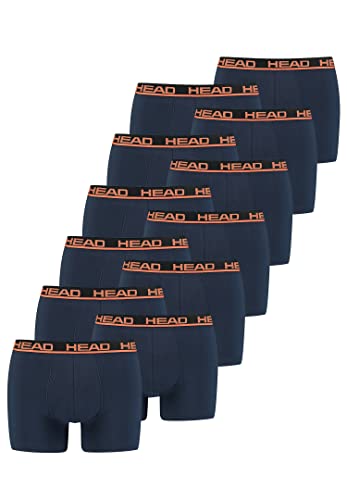 HEAD Herren Basic Boxer Pant Shorts Unterwäsche Unterhose 12 er Pack, Farbe:010 - Blue/Orange, Bekleidungsgröße:L von HEAD