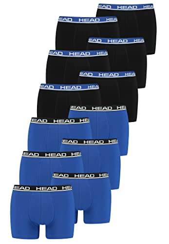 HEAD Herren Basic Boxer Pant Shorts Unterwäsche Unterhose 12 er Pack, Farbe:Black Blue/Blue Black, Bekleidungsgröße:M von HEAD